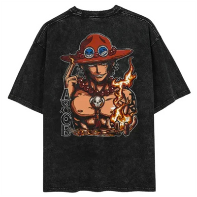 T-shirt Ace " Oversize " | One Piece - Saiko-Shop